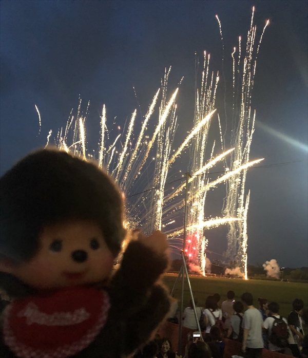 7月24日(火) 第52回 葛飾納涼花火大会でモンチッチ花火