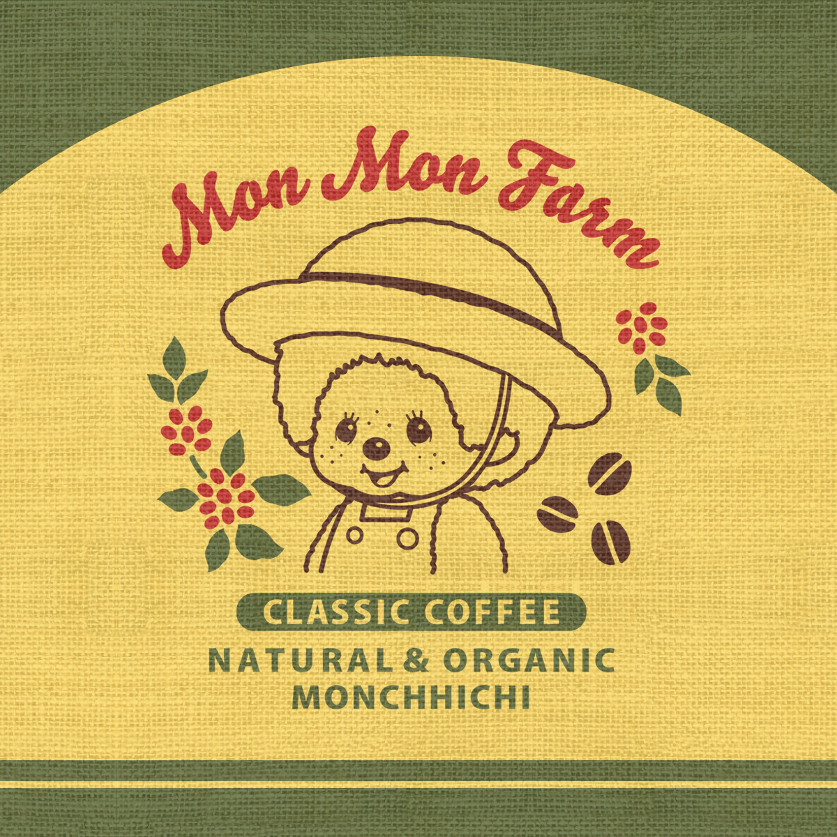 Mon Mon Farm Coffee Monchhichi モンモンファーム コーヒーモンチッチ ロゴイメージ